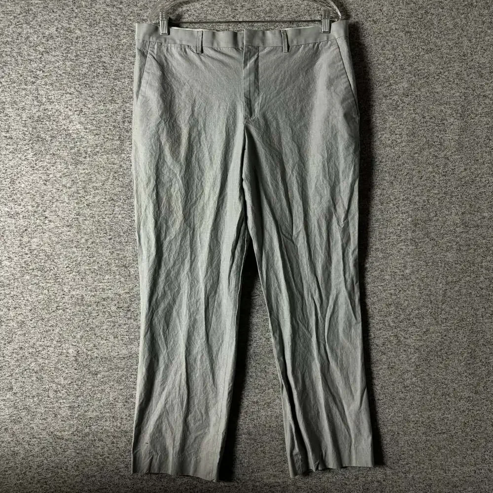 Express Men's Size 36 x 30 Gray Cotton Producer Straight Leg Chino Pants